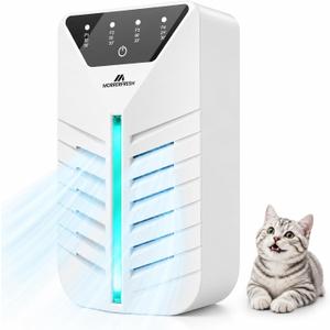 Cat Litter Deodorizer with Activated Charcoal, Air Ionizers for Home, HEPA Plug In Negative Ion Generator for Small Spaces, Bathroom, Office, Pet Odor Eliminator for Smoke, Dust and Pet Odors