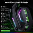 WESEARY Wireless Gaming Headset for PS5, PS4, PC, Switch & Mac, 20ms Ultra-Low Latency, 2.4GHz USB & Bluetooth 5.4 Gaming Headphones with Mic, 50H Battery Life, 3D Spatial Audio, Aurora Purple