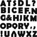 150-Piece Bulletin Board Letters for Classroom Decor, 7-inch Uppercase Letters & Punctuation Marks for Wall Decor with Adhesive Dots, Large Black Alphabet Cutouts for Back to School Bulletin Board