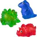 ORB Curiosities Squishy Dinosaurs Jelly Friends 3 Pack - Squishy, Crunchy Stuffed TABA Dinosaur Squishy Toys - Fun Dinosaur Fidget Toys, Great for Stress Relief - Jelly Squishies for Kids and Adults