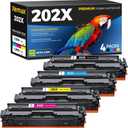 202X Toner Cartridges 4 Pack Compatible for HP 202X CF500X 202A CF500A Toner Compatible for HP Color Laser Jet Pro MFP M281fdw M281cdw M281fdn M280nw M281 M254dw M254dn M254nw CF501X CF502X CF503X