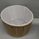 Royal Designs Shallow Drum Gather Pleat Basic Lamp Shade, Antique Gold, 11" x 12" x 8.5",BS-750-12AGL