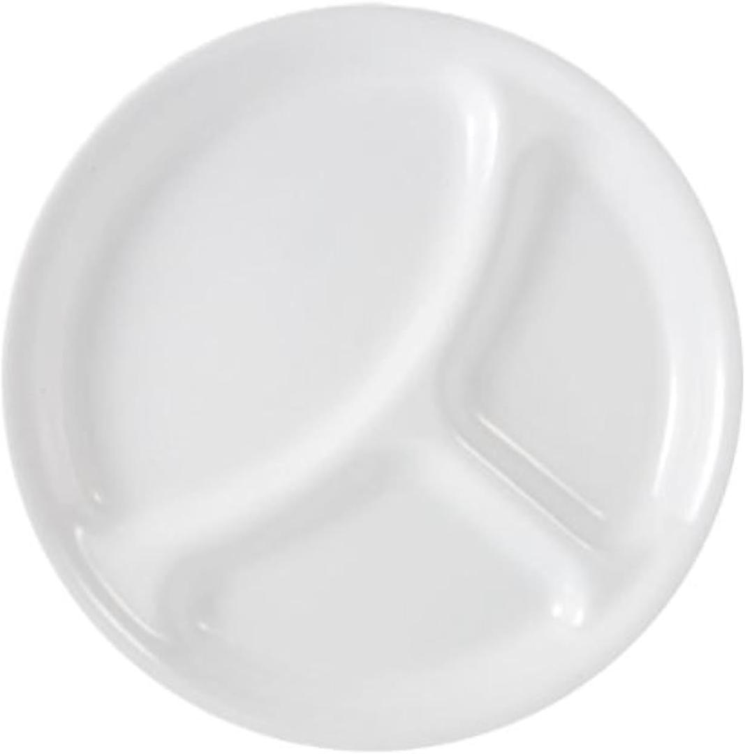 Corelle Livingware Divided Dinner Plate, 10-1/4-Inch, Winter Frost White - Pack of 4 Plates