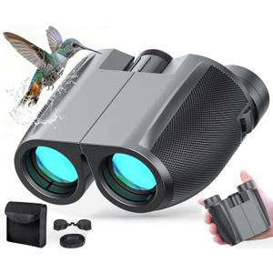 Binoculars 12x25 for Adults and Kids Compact Binocular Waterproof Binocular Wide Field of View for Bird Watching,Hiking,Hunting,Concert