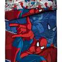 Jay Franco Kids Comforter - Super Soft Reversible Bedding Polyester Microfiber Fill, Multi - Spiderman, Twin