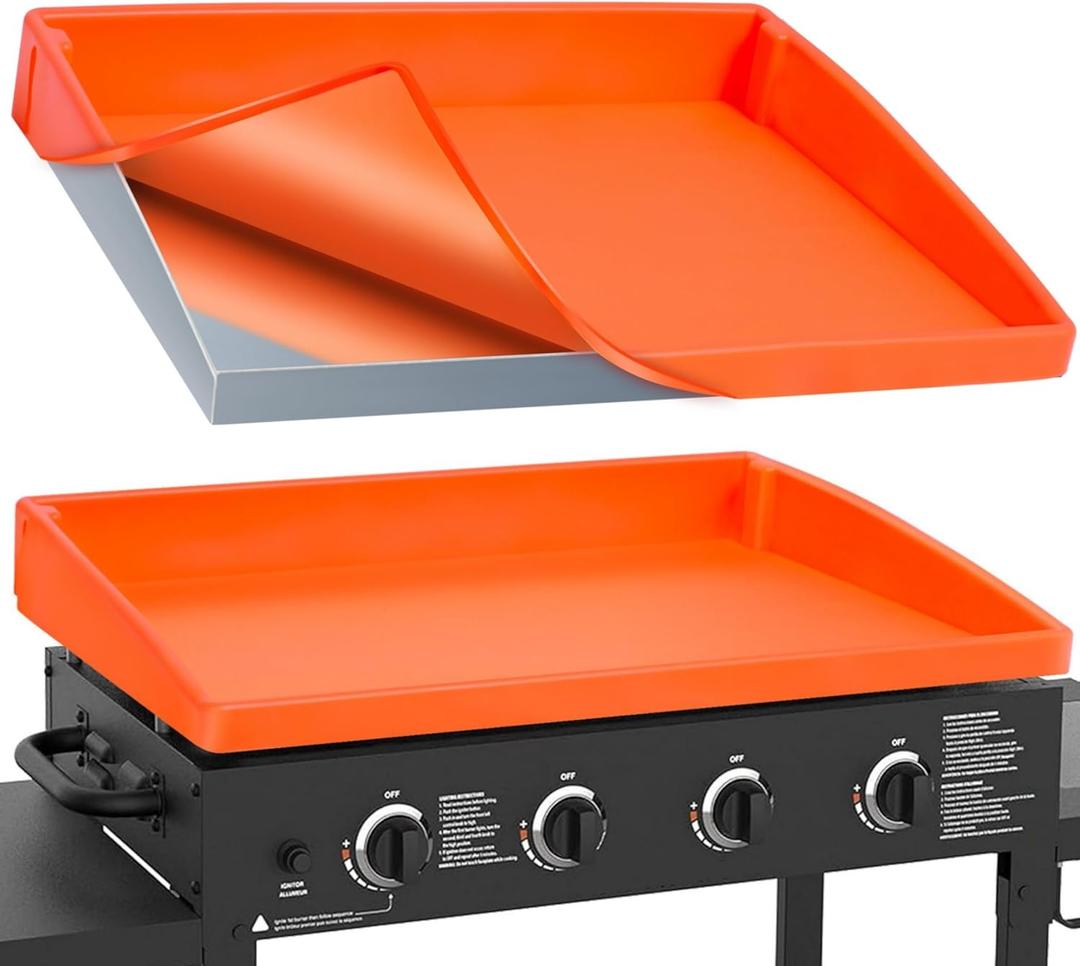 Upgraded Silicone Griddle Mat for Blackstone 36 Inch True Fully Wrapped Coverage Food-Grade Silicone Mat, Easy to Clean, Heat & Cold Resistant, Prevent Rust, Griddle Cover (Full-Cover 36") (35.8" x 21.7" x 2.3")