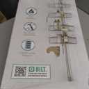 Zenna Home Tension Pole Shower Caddy Corner Organizer, Adjustable Standing Shower Caddy with 4 L-shaped Baskets and Hooks, Rust Resistant Bathroom Tension Rod Organizer, 60 to 97 Inch, Satin Nickel