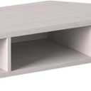 24/7 Shop at Home French 47 inch Modern Floating TV Stand with Storage, Floating Corner Shelf for Wall, Wood Entertainment Center with Shelves for Living Room, Bedroom, Family, White Oak