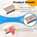 36" Metal Stair Nosing, Anti-Slip Stair Edge Protectors, Self-Adhesive Aluminum Stair Nose Guards, Stair Edge Trim for Indoor & Outdoor Stairs (Brown, 2pack)