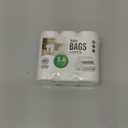 Charmount Small Can Liners, Garbage Bags for Bathroom, Kitchen, Office, Bedroom, 2.6 Gallon, Unscented,105 Counts (White)