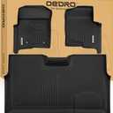 OEDRO Floor Mats Fit for 2010-2014 Ford F-150 SuperCrew/Crew Cab with 1st Row Bucket Seat, TPE All-Weather F-150 Truck Liners, 1st & 2nd Row, Black
