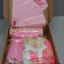 Lenwen Pig Party Supplies Set - 275 Pcs, Includes Pig Tableware, Farm Animal Banner, Latex Balloons for Cute Birthday Party Favor, 24 Guests