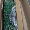 Frosted Christmas Tree 6ft Pre-Lit with 250 Warm White LED Lights, 8 Lighting Functions, Snow Flocked Artificial Pine, Full Branches, Easy Setup, Foldable Stand, Home & Holiday Decoration