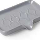Soap Dish, Ceramic Bar Soap Holder with Self Draining Design, Gray Soap Dish with Drainage for Bathroom Sink, Shower, or Kitchen Countertop  ANTIS'S HOME