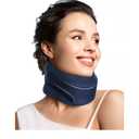 Neck Brace Cervical Collar - Neck Support Brace for Sleeping, Soft Foam Wraps Keep Vertebrae Stable and Aligned for Relief of Cervical Spine Pressure for Women & Men, (12.6-15.8 Inch) Blue
