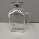 1 Gallon Square Glass Pitcher with Lid and Spout, Borosilicate Glass Carafe for Hot/Cold Drink, Water Pitchers with Handle for Fridge, Extra Large Jug for Iced Tea, Coffee, Juice, Beverage (Clear)