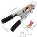Veemoon 800A Welding Ground Clamp, Manual Welder Electrode Holder Heavy Duty Grounding Clamp Welder Earth Iron Clip Professional Tools Accessories Processing