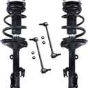 Detroit Axle - Front Struts Sway Bars for Toyota Highlander Lexus RX330 RX350 RX400h Complete 2 Ready Struts w/Coil Springs Assembly + 2 Front Sway Bar Links Replacement Suspension Kit
