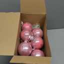 24 Pcs 3.15 Inch/80MM Christmas Witch Ball Ornaments for Tree Glittering Pink and Green Witch Bow Hanging Baubles Ball Christmas Tree Decor Home Xmas Holiday Party Decoration Supplies