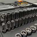 121 Piece 1/4” & 3/8” Drive 72-Tooth SAE/Metric Mechanics Hand Tool Set