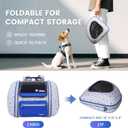 Cat and Dog Backpack Carrier, Foldable Breathable Pet Carrier Backpack with Mesh Ventilation, Large Portable Outing Traveling Pet Bag for Small, Medium Cats, Small Dogs, Blue