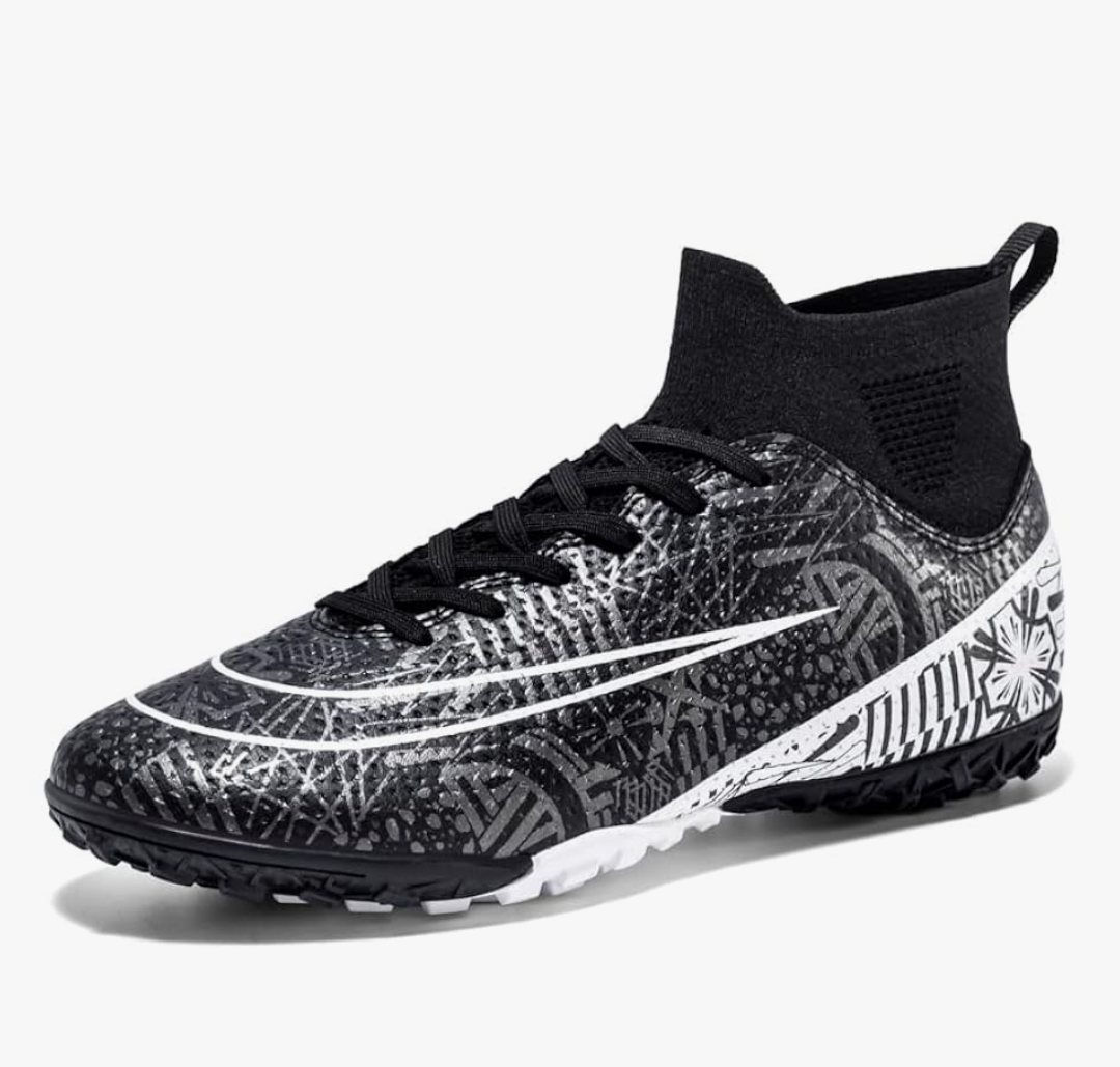 Men's Football Boots Indoor and Outdoor Football Shoes Sports Shoes Futsal Shoes TF Non-Slip Sole high top Football Boots No Size