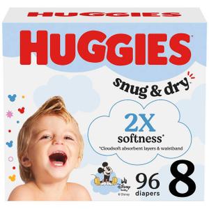 Huggies Snug & Dry Disposable Diapers - Size 8 96ct
