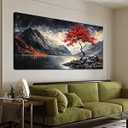 Canvas Wall Art Decor Wall Art Pictures for Living Room Canvas Art Wall Decor Vintage Nature Wall Art Prints Mountain Botanical Wall Art Decorations Artwork for Walls Bedroom Office Decor 20" X 40"