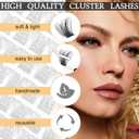 2 x QUEWEL Cluster Lashes 72 Pcs Wide Stem Individual Lashes C/D Curl 14mm Length DIY Eyelash Extension False Eyelashes Natural&Mega Styles Soft for Personal Makeup Use at Home (Mega-D-14)
