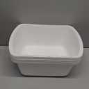 Honeydak 8 Pack Wash Basins Plastic Wash Tub White 7 Quart Graduated Buckets Rectangular Plastic Hospital Bedside Soaking Tub Washing Basin for Cleaning Foot Bath Washing Dishes Face Cleansing