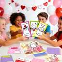 2 x Valentine Cards for Kids Classroom - 6 Pack Pop-Up Valentine's Day Cards with Envelopes & Stickers, Fun Valentine's Day Gifts for Kids, Boys, Girls, Teenagers for School Exchange