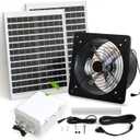 TXL 40W Solar Gable Vent Fan with Thermostat, 1800 CFM, Precision Temperature Control, Continuous Cooling Without Light, Perfect for Attics, Roof Vents, Greenhouses, Sheds & Chicken Coops