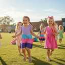 PATPAT Big Girls Colorblock A-Line Dress Set 7-8Y (Pink)