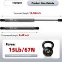 2 x Vepagoo SX140P15 14 inch 15Lb/67N Gas Struts Shocks Lift Support for Leer Camper Shell Truck Toolbox Topper Cap Canopy Door Snugtop Struts Replacement Parts, 2pcs (1 Pair)