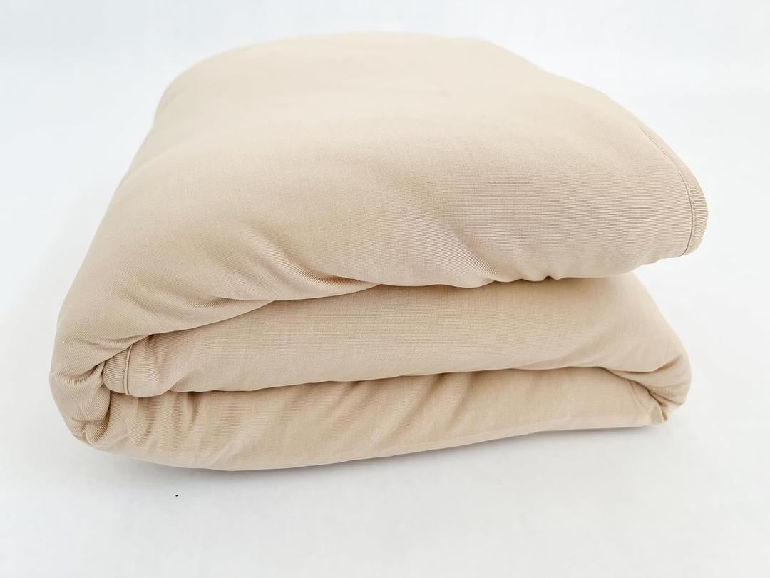 Quilted Baby Blanket - Large Premium Viscose from Bamboo - 33in x 33in for Baby Girl/Boy Infant Receiving or Toddler Blanket - Gender Neutral Baby Shower Newborn Gift (Toasted Almond)