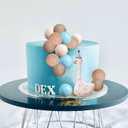 2 x One Silly Goose Cake Topper,Little Goose Cake Topper One Silly Goose Birthday Decor Goose Party Decorations 1st Birthday Supplies(Blue Theme)