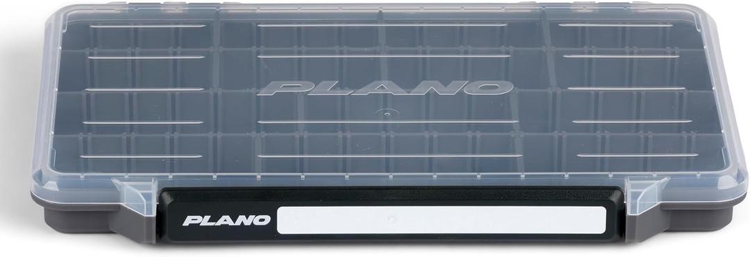 Plano StowAway 3700 Thin Stow Tackle Box, with Corrosion-Preventive Rustricor, Single Latch Design, Transparent DuraView Lid, Stackable Storage for Fishing Bait, Lures and Gear