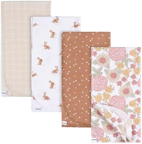 Gerber Unisex Baby 100% Cotton Flannel Receiving Blankets 30x30 Inches (Pack of 4), Retro Floral, One Size Gerber Unisex Baby 100% Cotton Flannel Receiving Blankets 30x30 Inches (Pack of 4), Retro Floral, One Size