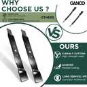 GANCO GX20249 Mulching Blades for John Deere 42 Inch Mower L110 L118 Replacement Parts Mower Accessories (Pack of 2 Lawn Mower Blades)