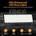 140w 18000lm Plug in Garage Light,2Pack Led Shop Lights,Shop Lighting For Workshop,IP66 Waterproof Work Lights ,4.92ft Power Cord,Switch On/Off,6500k Super Bright Outdoor Flood Light For Warehouse