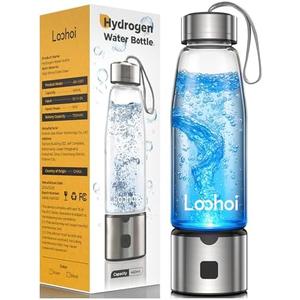 LOOHOI Hydrogen Water Bottle-2025 New Upgraded Hydrogen Water Generator with SPE/PEM Tech,16 OZ Portable Hydrogenated Rich Water Cup Hydro Machine,Health Gift for Home & Family
