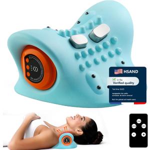 Neck Massager Pillow for Deep Tissue Pain Relief, 3 Adjustable Modes, Portable Neck Stretcher with Heat, Ergonomic 26 Shoulder Massager
