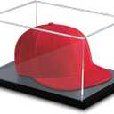 Hat Display Case, Clear Acrylic Baseball Cap Display Stand, UV Protection Hat Case Showcase with Hat Shaper for Collectors and Signed Memorabilia, No Assembly Required (1 Pack)