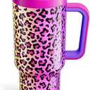 Meoky 32 oz Tumbler with Handle and Flip Straw, 100% Leakproof Tumbler with Lid and Straw, Stainless Steel Insulated Cup, Cupholder Friendly, Keeps Cold for 24 Hours