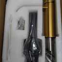 VOTON Waterfall Bathroom Faucet Brushed Gold, Single Handle 1 or 3 Hole Modern Sink Faucet with Deck Plate & Pop-Up Drain, RV Camper Vanity Washbasin Tap