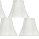 Aspen Creative 30057-6A, Bell Clip-On Chandelier Lamp Shade, Beige, 3" Top x 6" Bottom x 5" Slant Height, Set of 6