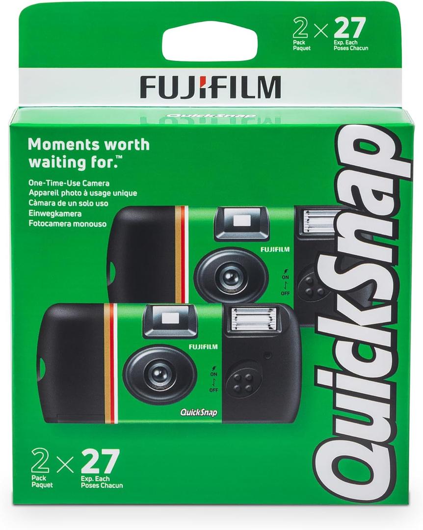 Fujifilm QuickSnap Flash 400 One-Time-Use Camera - 2 Pack