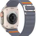 Sport Band Compatible with Apple Watch Ultra 3/2/1 Band 49mm 46mm 45mm 44mm 42mm 41mm 40mm 38mm Men Women, Stretchy Nylon Loop Strap with G-Hook for iWatch Series Ultra 11 10 SE 9 8 7 6 5 4 3