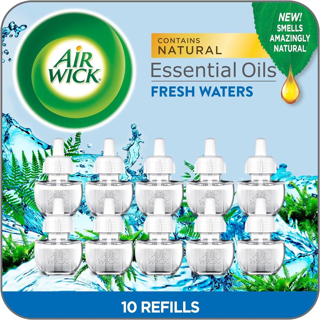 Air Wick Plug In Scented Oil Refill,Fresh Waters, 10 ct