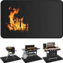 Under Grill Mats for Outdoor Grill - 65 x 39 Inch BBQ Mats for Outdoor Grill Deck Protector, Double-Sided Fireproof Oil-Proof Waterproof, Easy to Clean, Perfect for Outdoor Grilling
